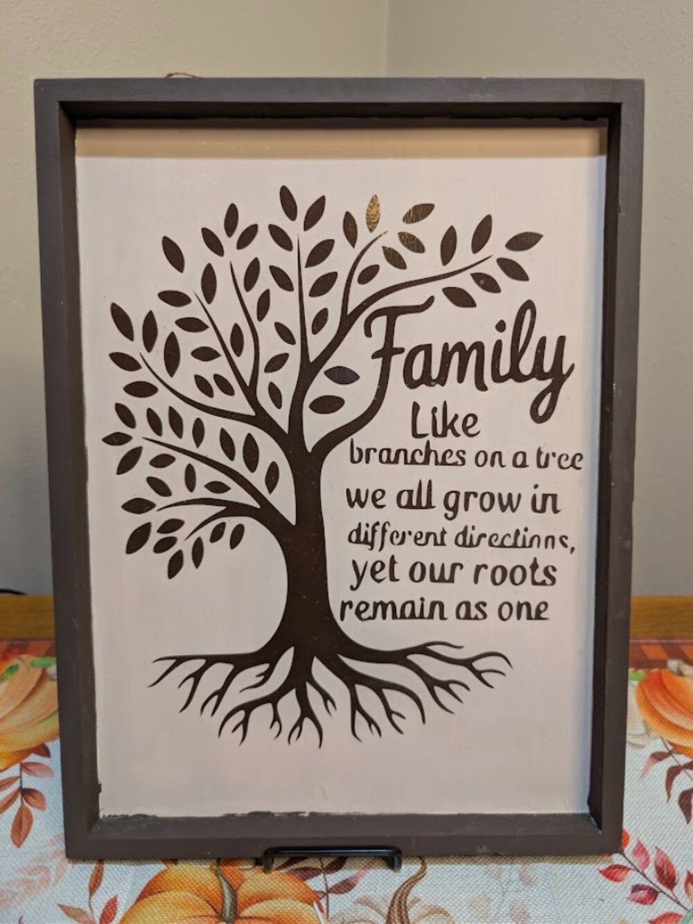 Family Tree Wall Art "Roots Remain As One" Handmade